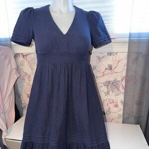 Boden Eve Double Cloth midis dress in Indigo Bunting